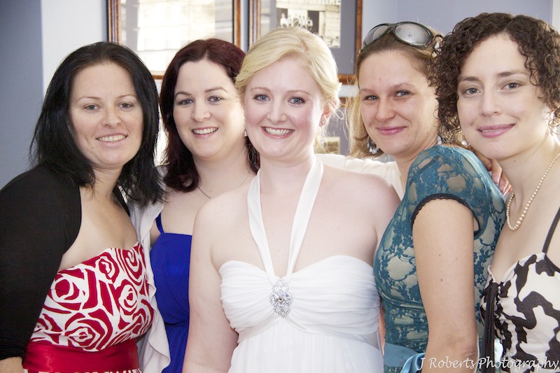 Bride with her close girlfriends - wedding photography sydney